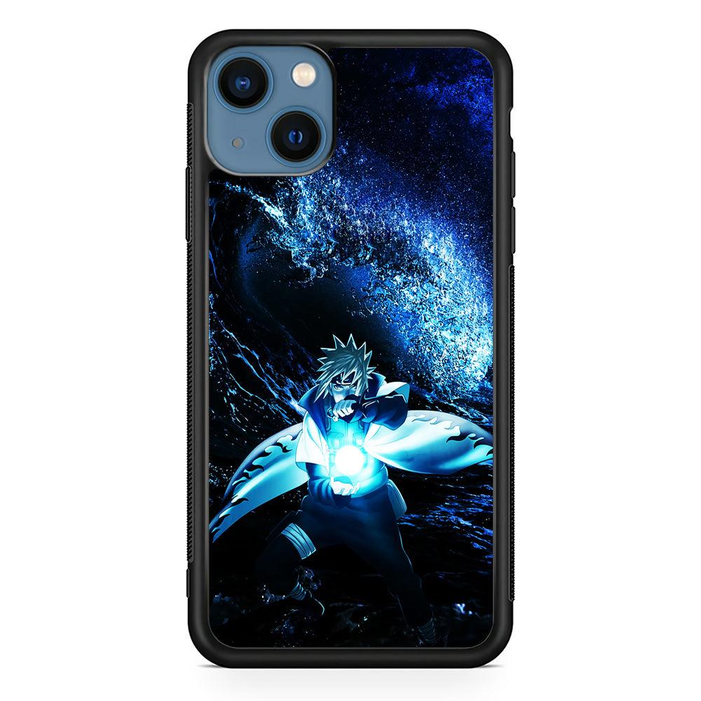 Namikaze Minato Rasengan iPhone 13 Mini Case-Rubber / Black (2D Case)-Xtracase