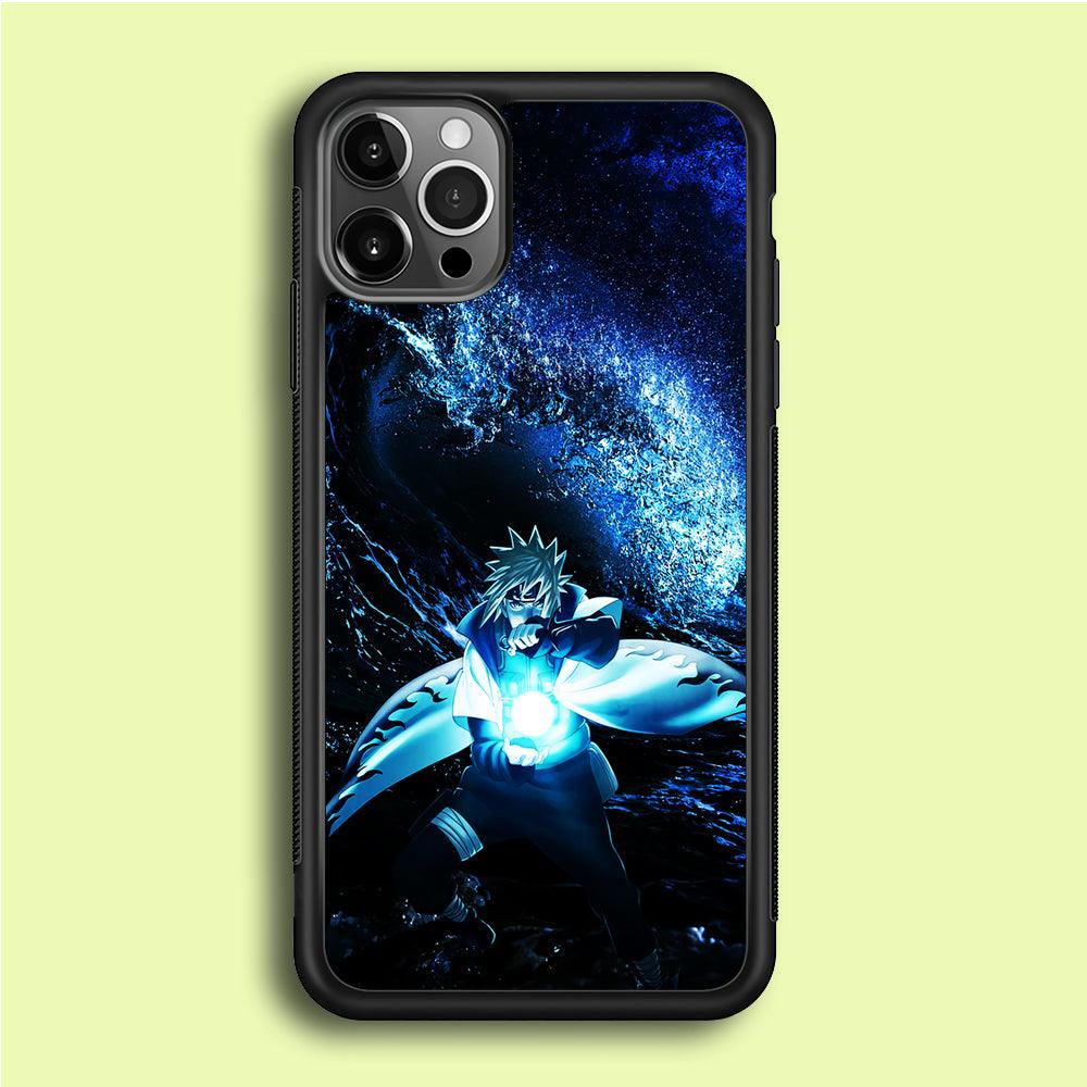 Namikaze Minato Rasengan iPhone 12 Pro Case-Rubber / Black (2D Case)-Xtracase