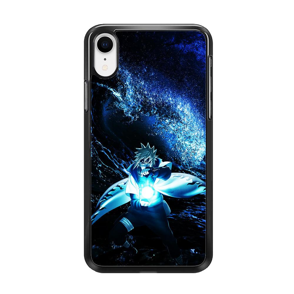 Namikaze Minato Rasengan iPhone XR Case-Rubber / Black (2D Case)-Xtracase
