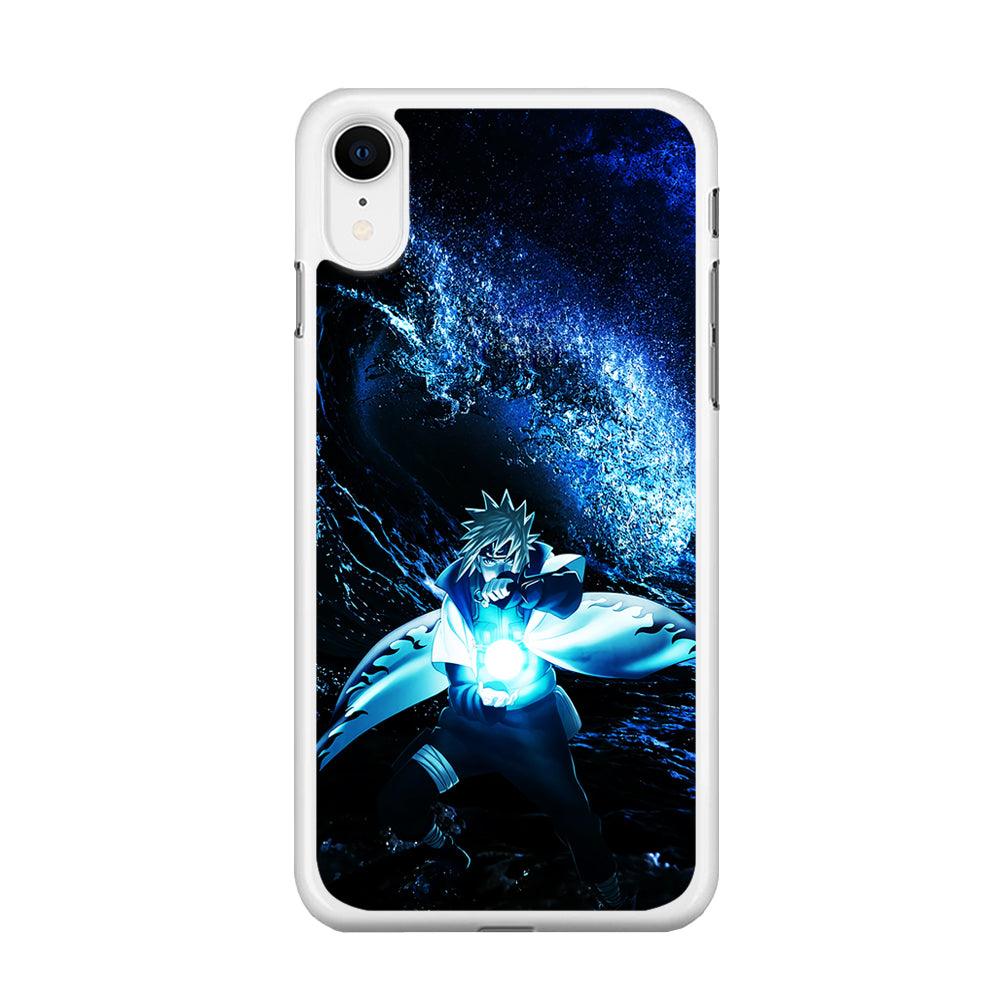Namikaze Minato Rasengan iPhone XR Case-Rubber / White (2D Case)-Xtracase
