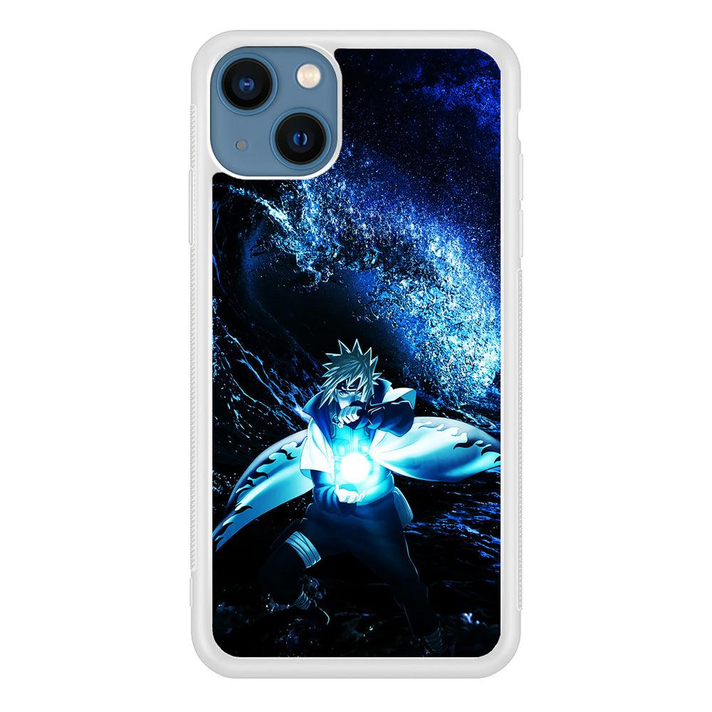 Namikaze Minato Rasengan iPhone 13 Mini Case-Rubber / White (2D Case)-Xtracase