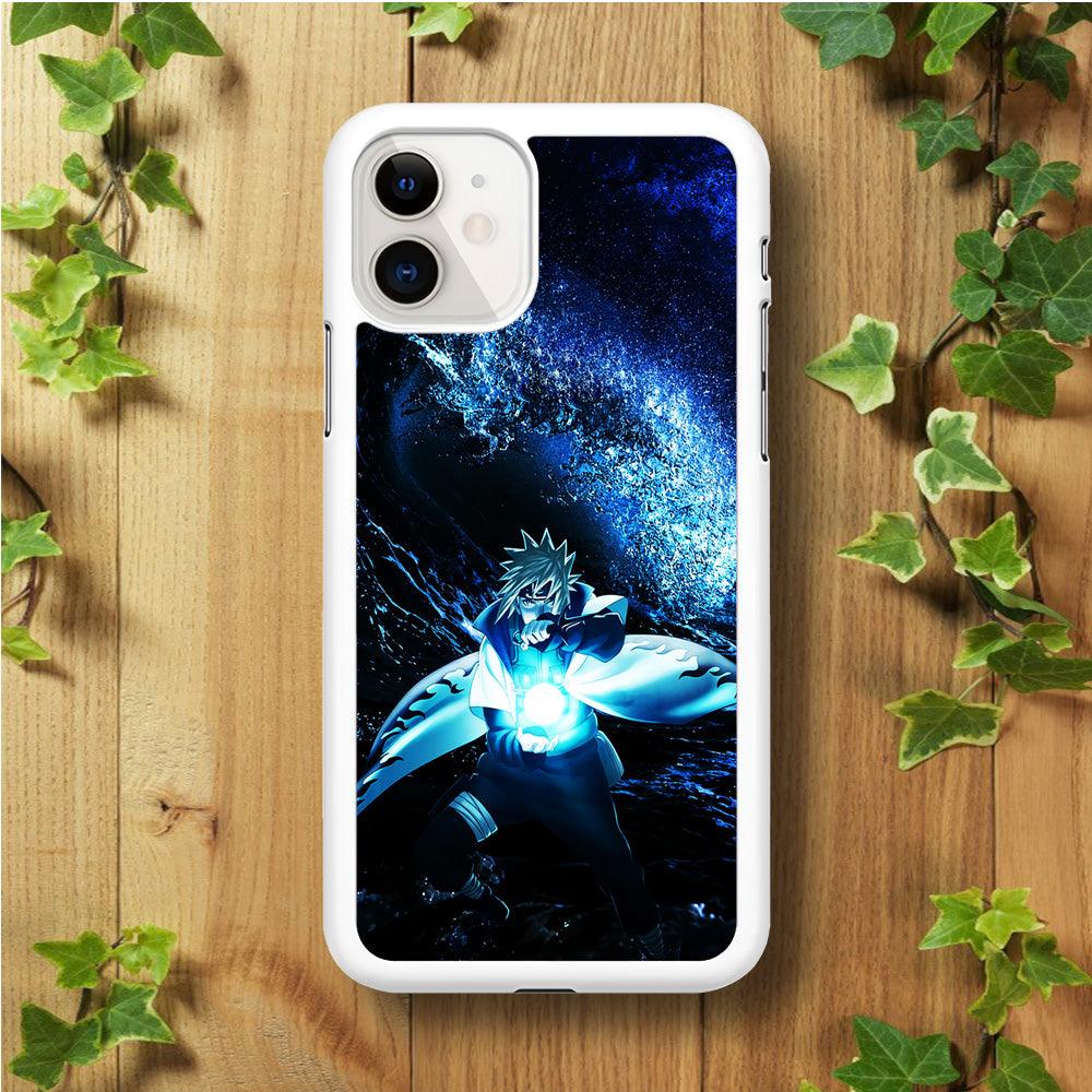 Namikaze Minato Rasengan iPhone 11 Case-Rubber / White (2D Case)-Xtracase