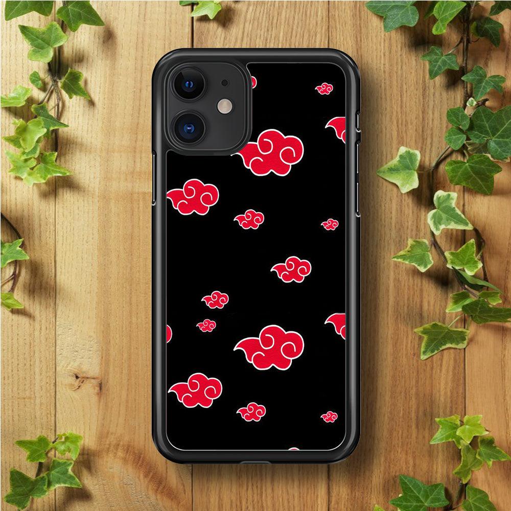 Naruto - Akatsuki Symbol iPhone 11 Case-Rubber / Black (2D Case)-Xtracase