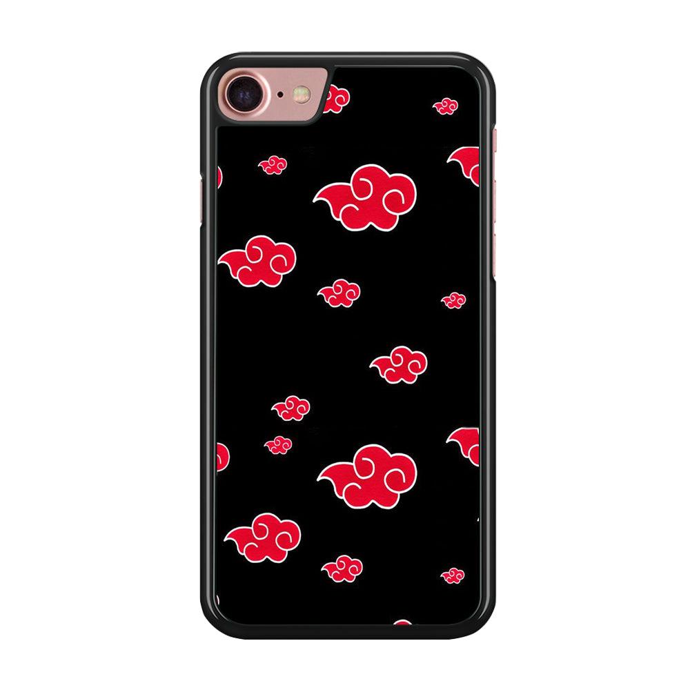 Naruto - Akatsuki Symbol iPhone SE 2020 Case-Rubber / Black (2D Case)-Xtracase