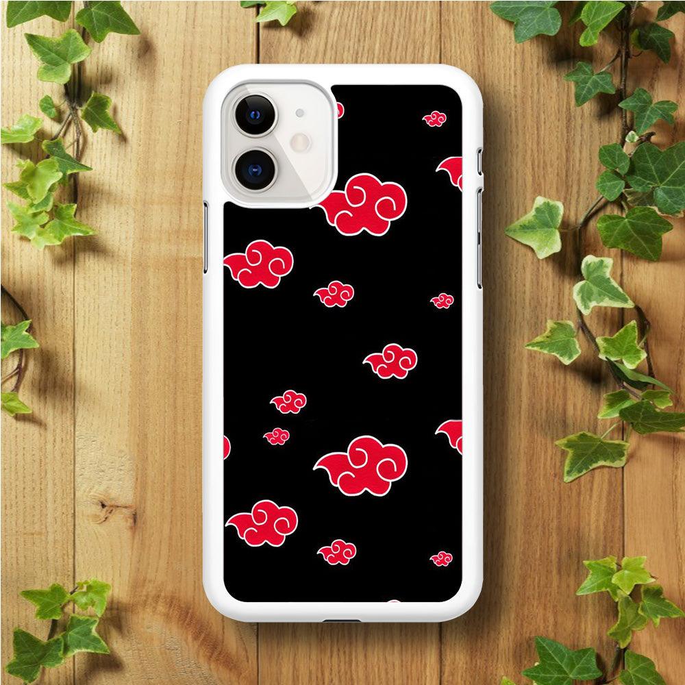 Naruto - Akatsuki Symbol iPhone 11 Case-Rubber / White (2D Case)-Xtracase