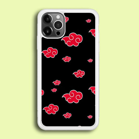 Naruto - Akatsuki Symbol iPhone 12 Pro Case-Rubber / White (2D Case)-Xtracase
