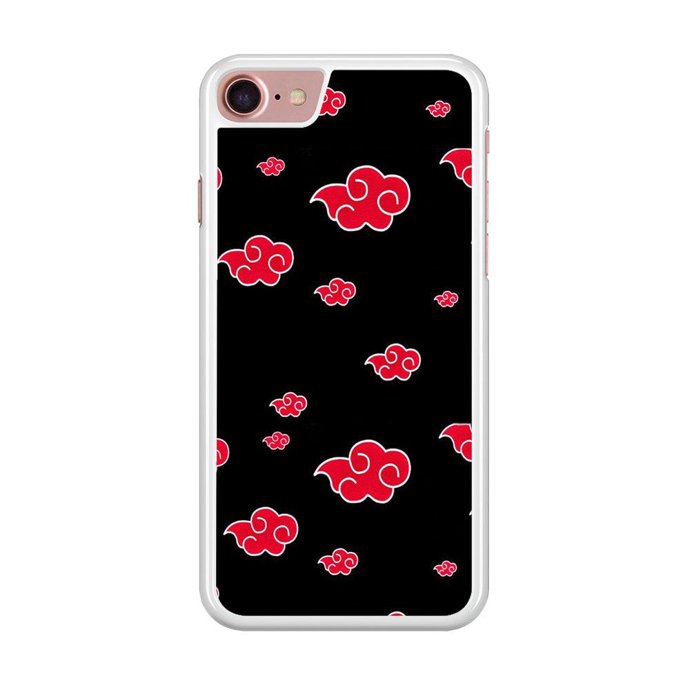 Naruto - Akatsuki Symbol iPhone SE 2020 Case-Rubber / White (2D Case)-Xtracase