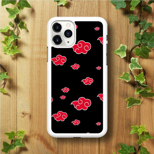 Naruto - Akatsuki Symbol iPhone 11 Pro Case-Rubber / White (2D Case)-Xtracase