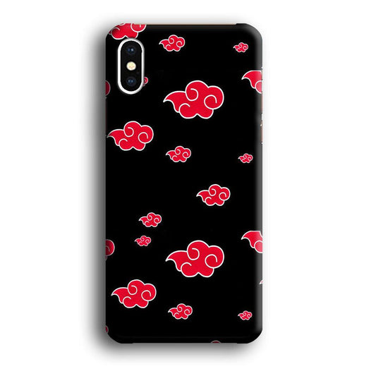 Naruto - Akatsuki Symbol iPhone Xs Case-Plastic / Full Wrap (3D Case)-Xtracase