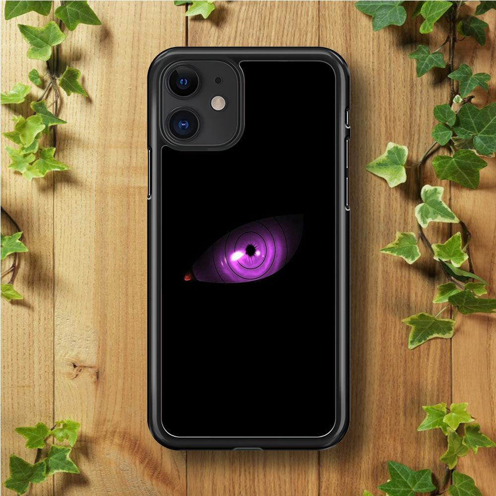 Naruto - Eye Rinnegan iPhone 11 Case-Rubber / Black (2D Case)-Xtracase