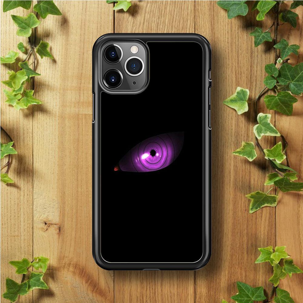 Naruto - Eye Rinnegan iPhone 11 Pro Case-Rubber / Black (2D Case)-Xtracase
