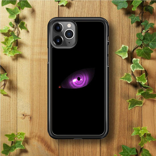 Naruto - Eye Rinnegan iPhone 11 Pro Max Case-Rubber / Black (2D Case)-Xtracase