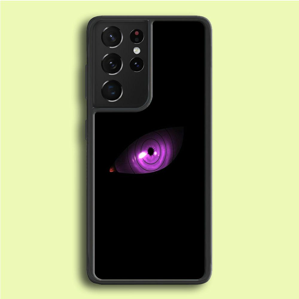 Naruto - Eye Rinnegan Samsung Galaxy S25 Ultra Case-Rubber / White (2D Case)-Xtracase
