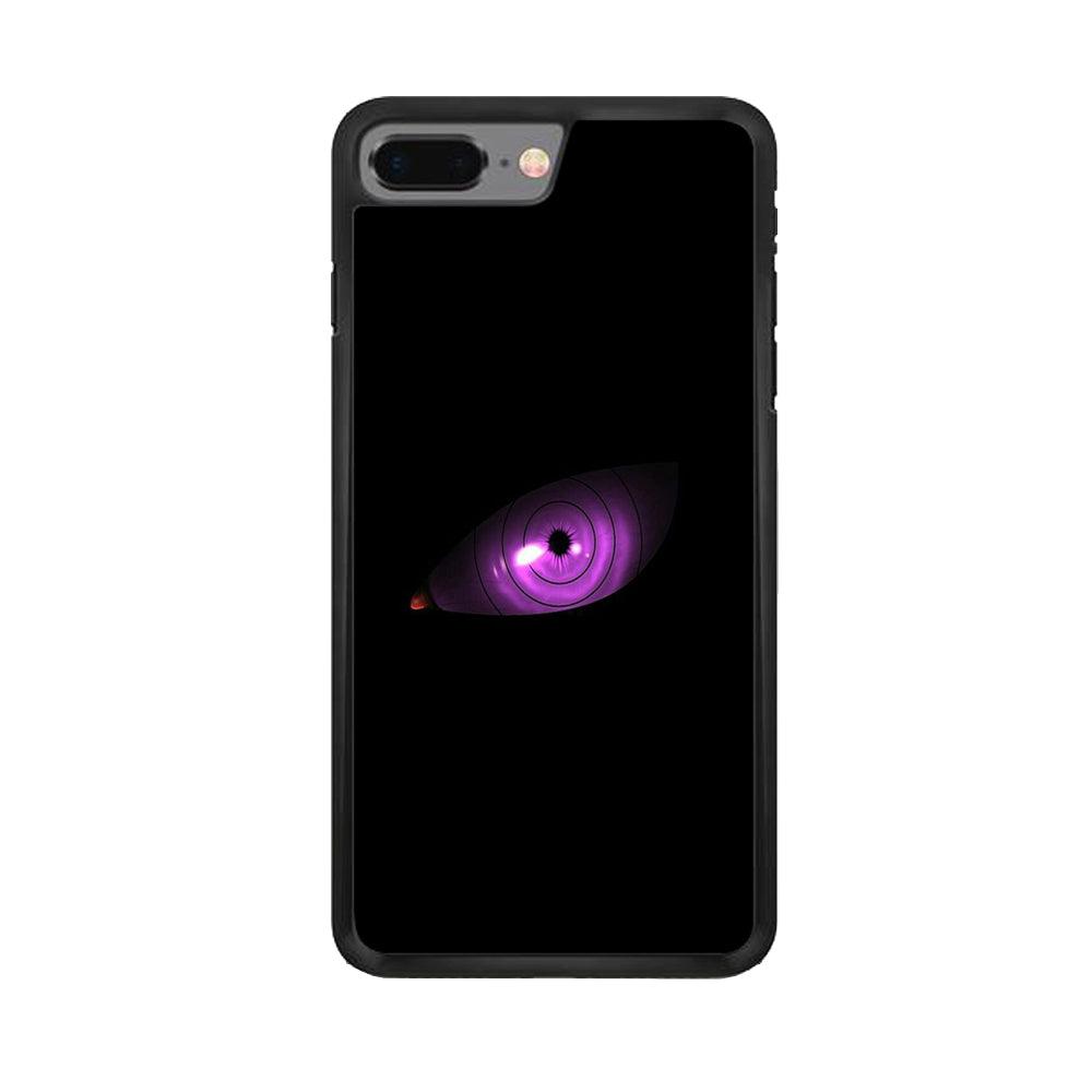 Naruto - Eye Rinnegan iPhone 8 Plus Case-Rubber / Black (2D Case)-Xtracase