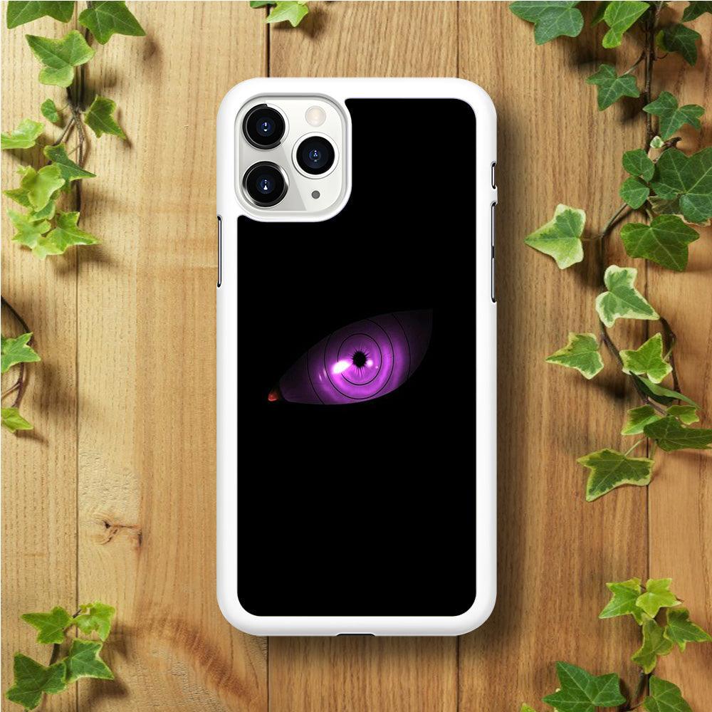 Naruto - Eye Rinnegan iPhone 11 Pro Case-Rubber / White (2D Case)-Xtracase