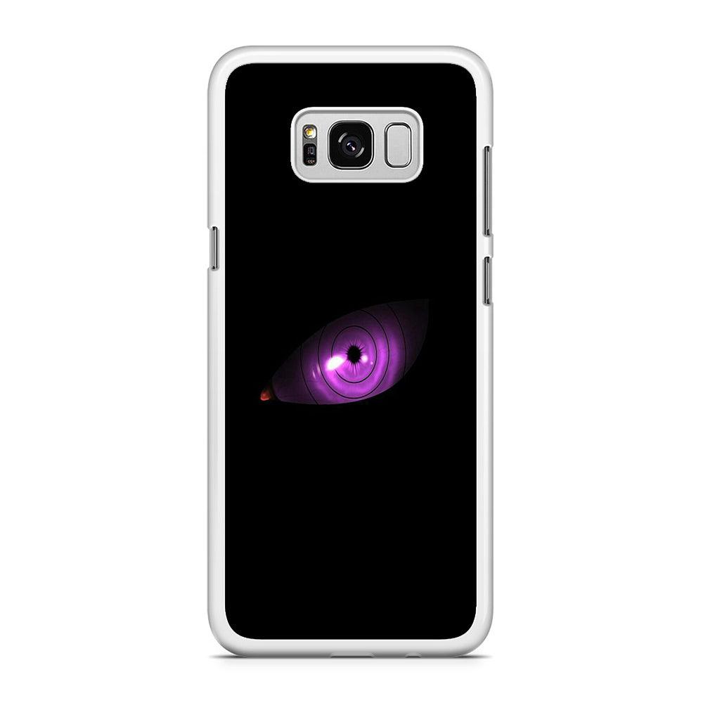 Naruto - Eye Rinnegan Samsung Galaxy S8 Case-Rubber / White (2D Case)-Xtracase