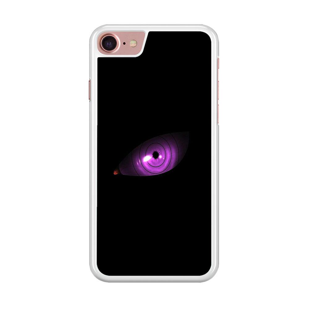 Naruto - Eye Rinnegan iPhone 8 Case-Rubber / White (2D Case)-Xtracase