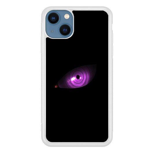 Naruto - Eye Rinnegan iPhone 13 Mini Case-Rubber / White (2D Case)-Xtracase