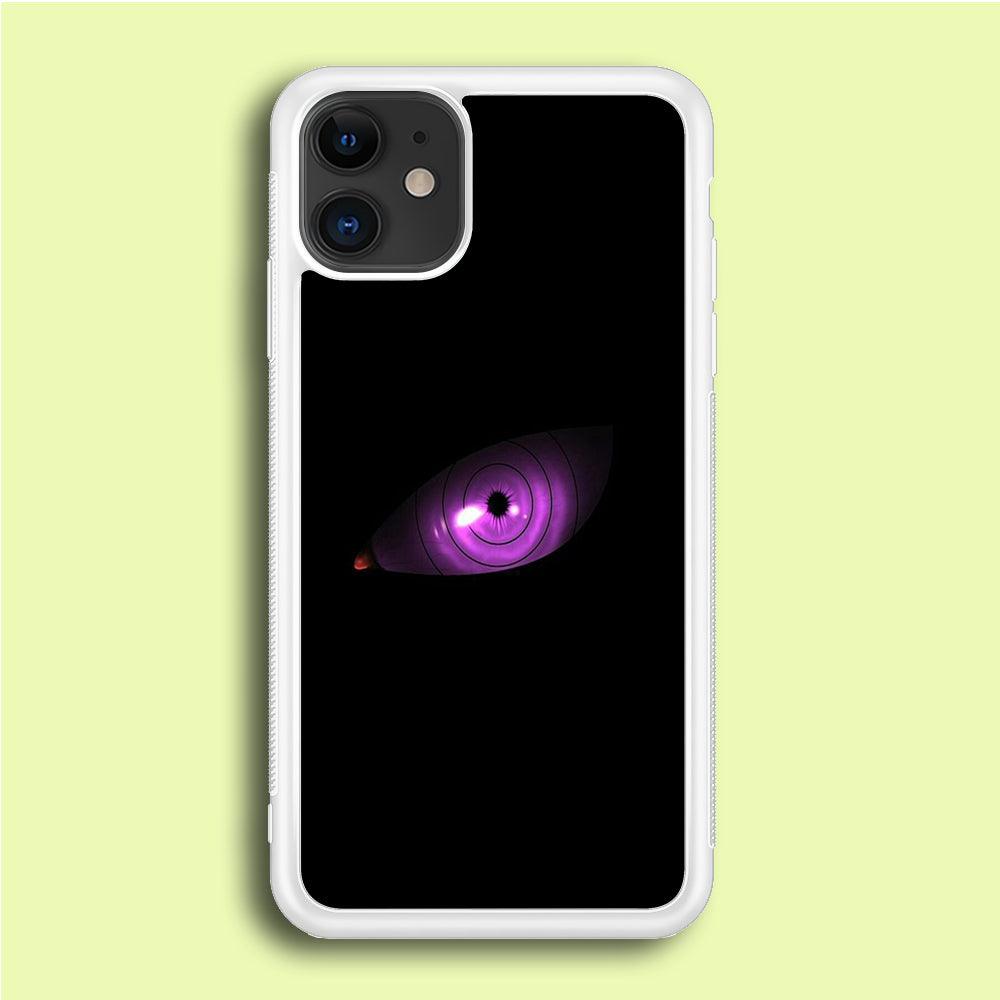 Naruto - Eye Rinnegan iPhone 12 Mini Case-Rubber / White (2D Case)-Xtracase