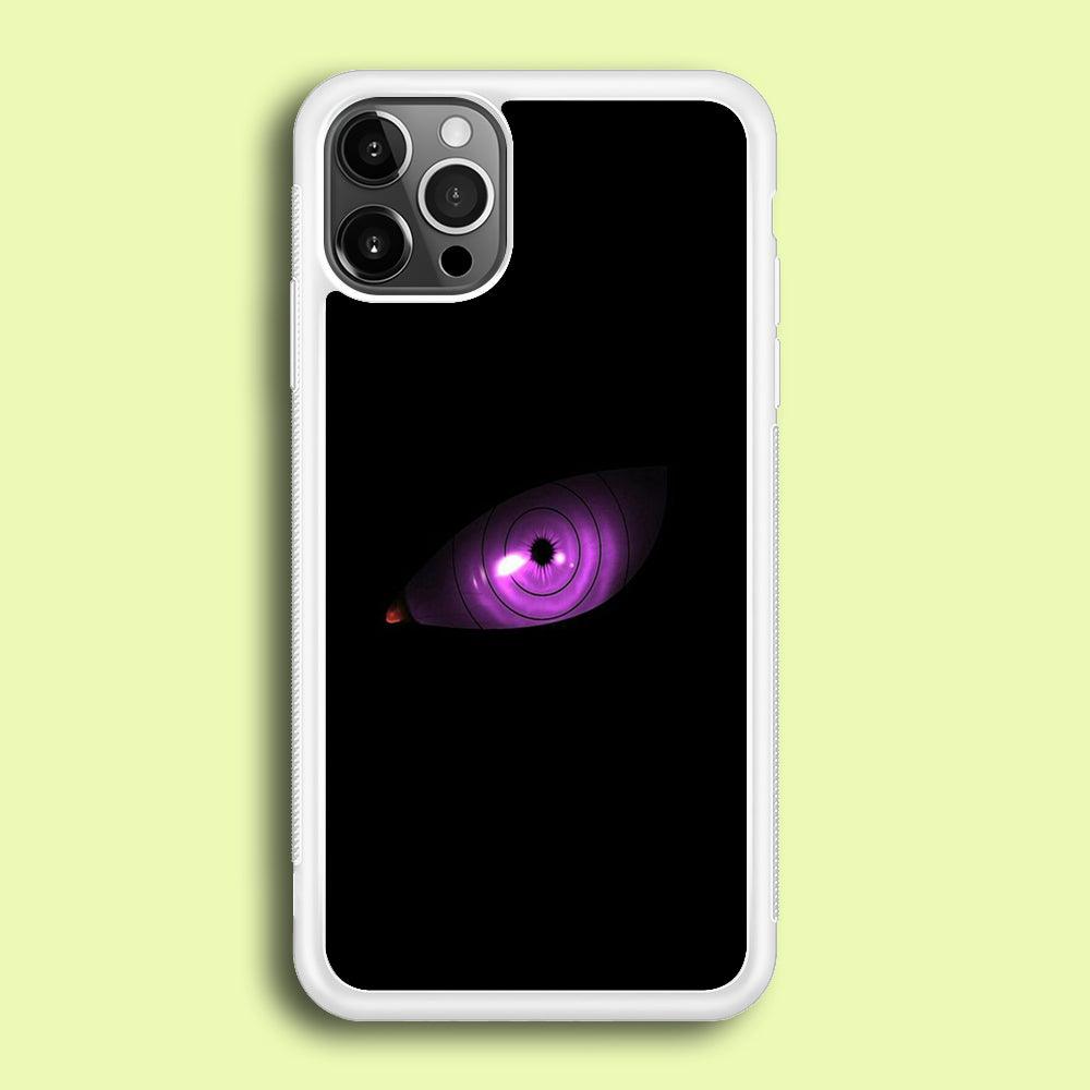 Naruto - Eye Rinnegan iPhone 12 Pro Case-Rubber / White (2D Case)-Xtracase