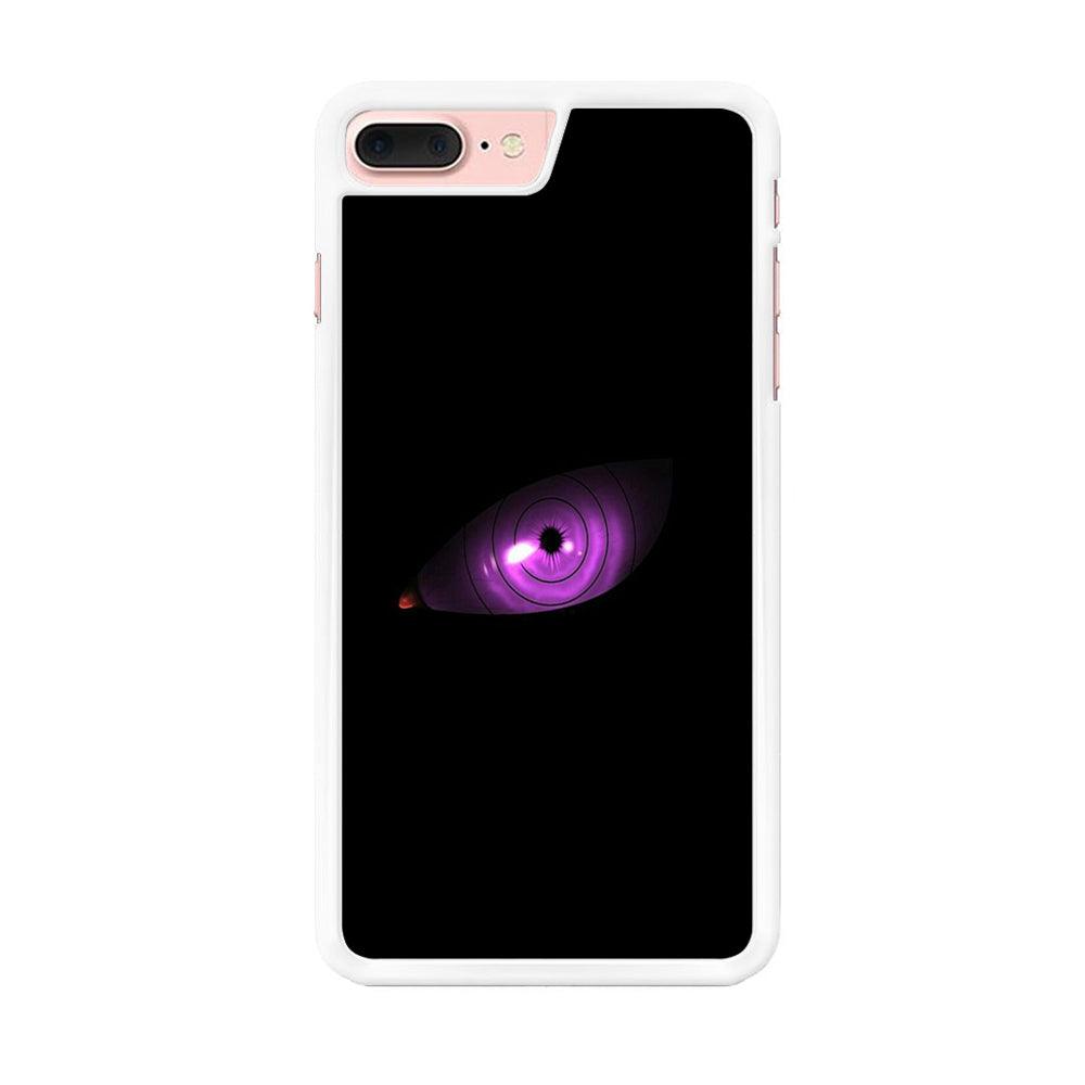 Naruto - Eye Rinnegan iPhone 8 Plus Case-Rubber / White (2D Case)-Xtracase