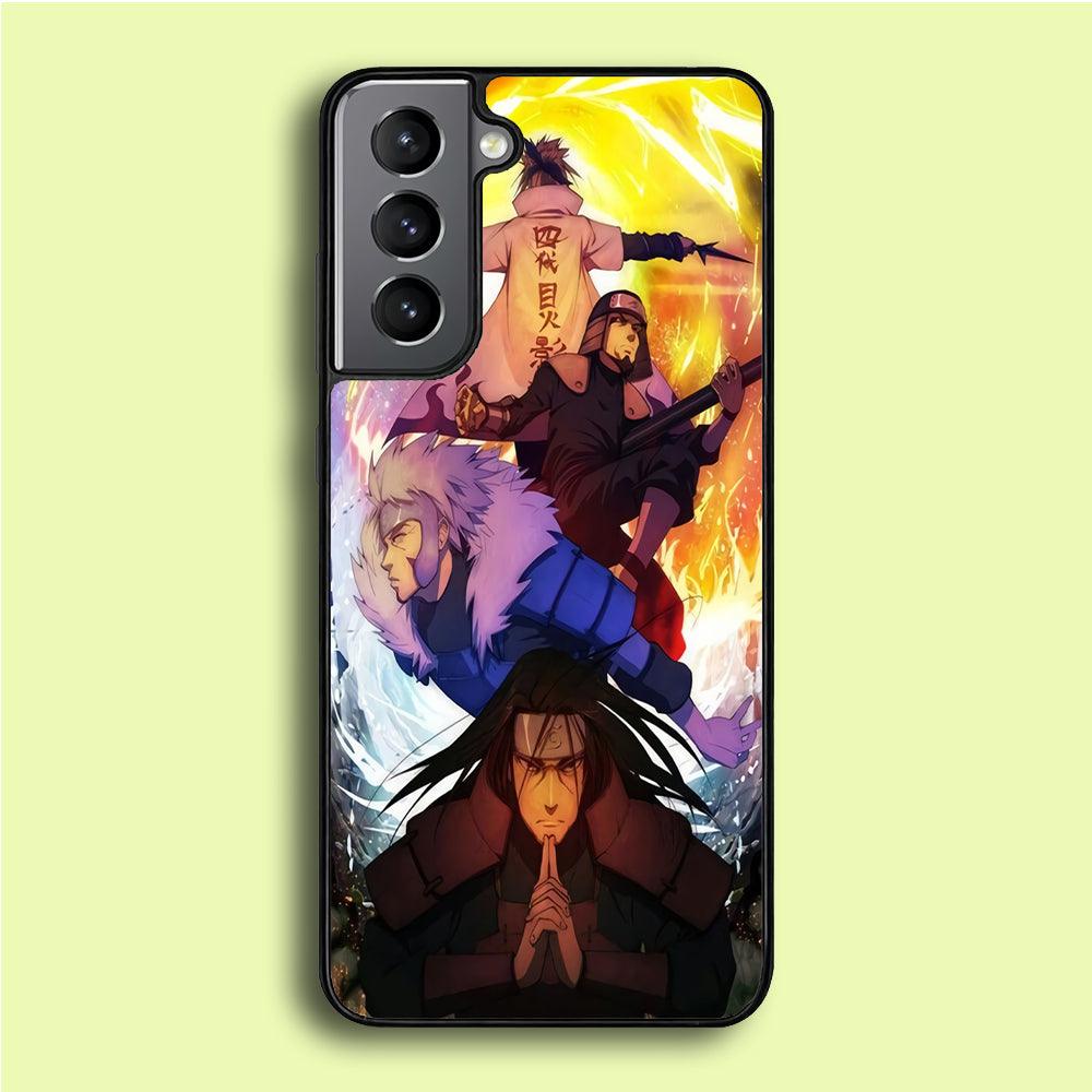 Naruto - Hokage Samsung Galaxy S21 Plus Case-Rubber / White (2D Case)-Xtracase