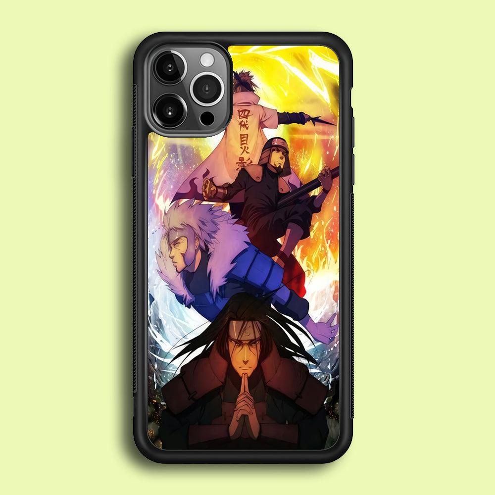 Naruto - Hokage iPhone 12 Pro Case-Rubber / Black (2D Case)-Xtracase