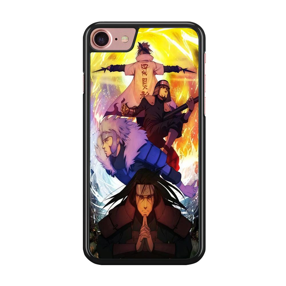 Naruto - Hokage iPhone 8 Case-Rubber / Black (2D Case)-Xtracase