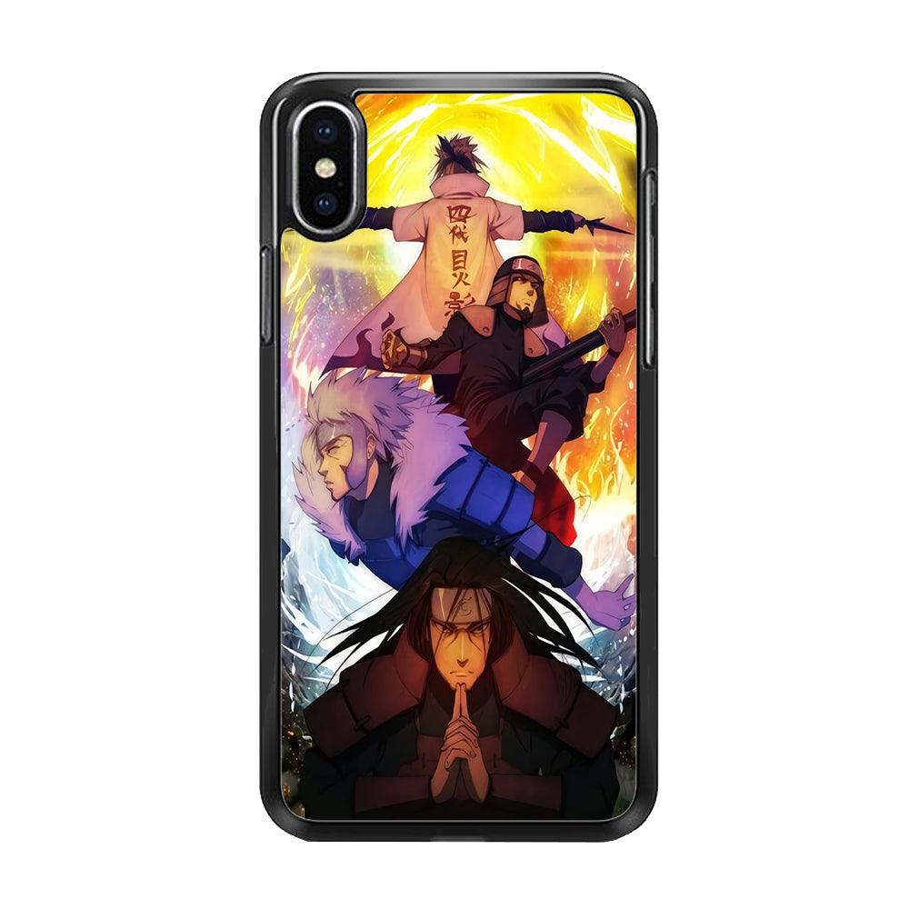 Naruto - Hokage iPhone Xs Case-Rubber / Black (2D Case)-Xtracase