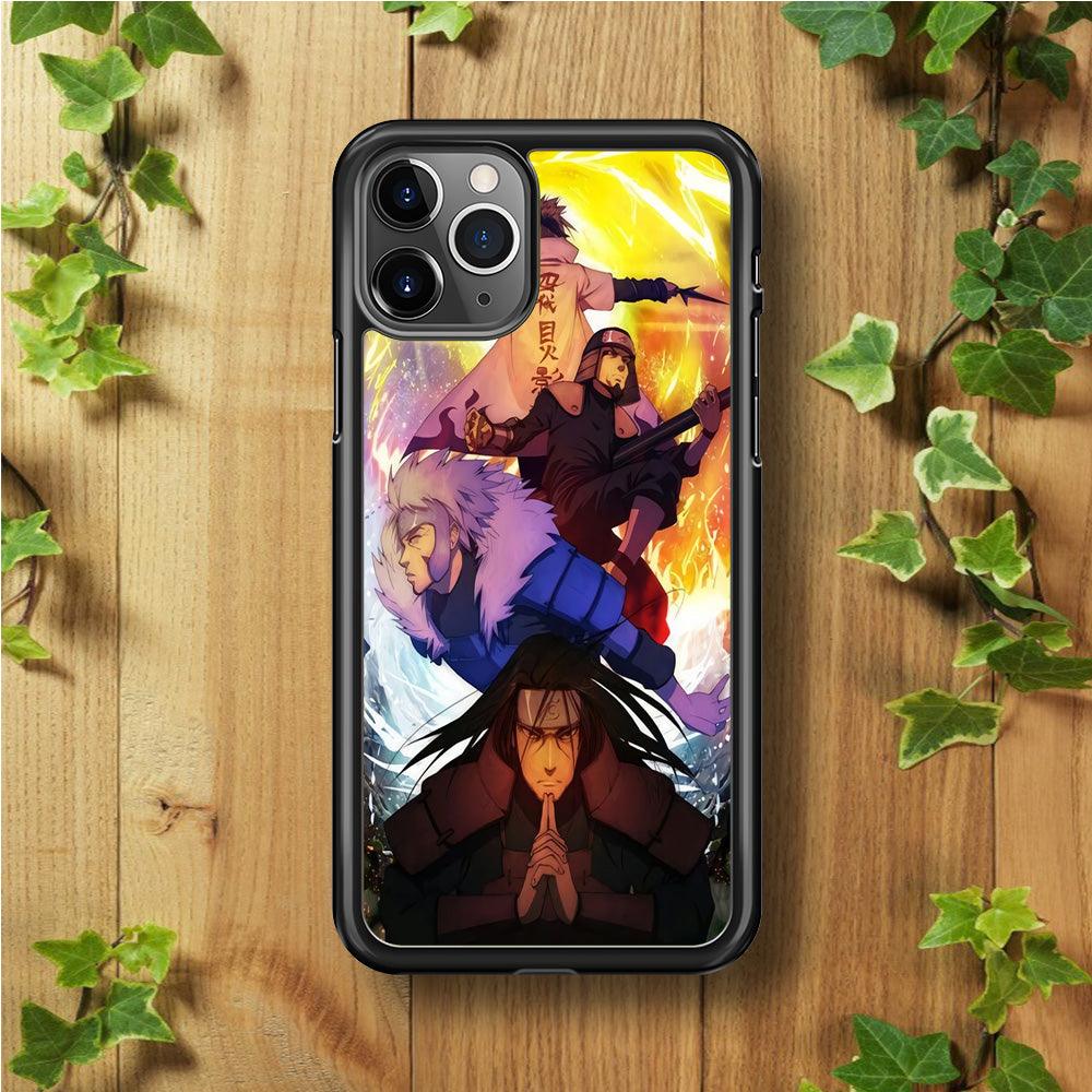 Naruto - Hokage iPhone 11 Pro Max Case-Rubber / Black (2D Case)-Xtracase
