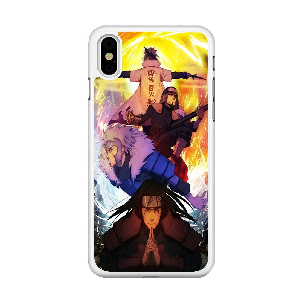 Naruto - Hokage iPhone Xs Case-Rubber / White (2D Case)-Xtracase