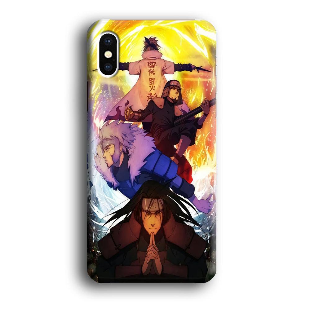 Naruto - Hokage iPhone Xs Max Case-Plastic / Full Wrap (3D Case)-Xtracase