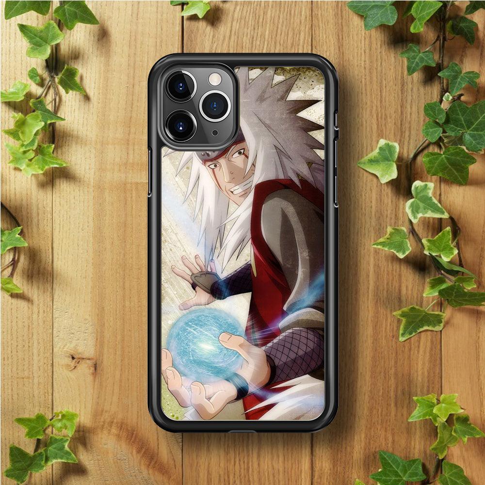 Naruto - Jiraiya iPhone 11 Pro Case-Rubber / Black (2D Case)-Xtracase