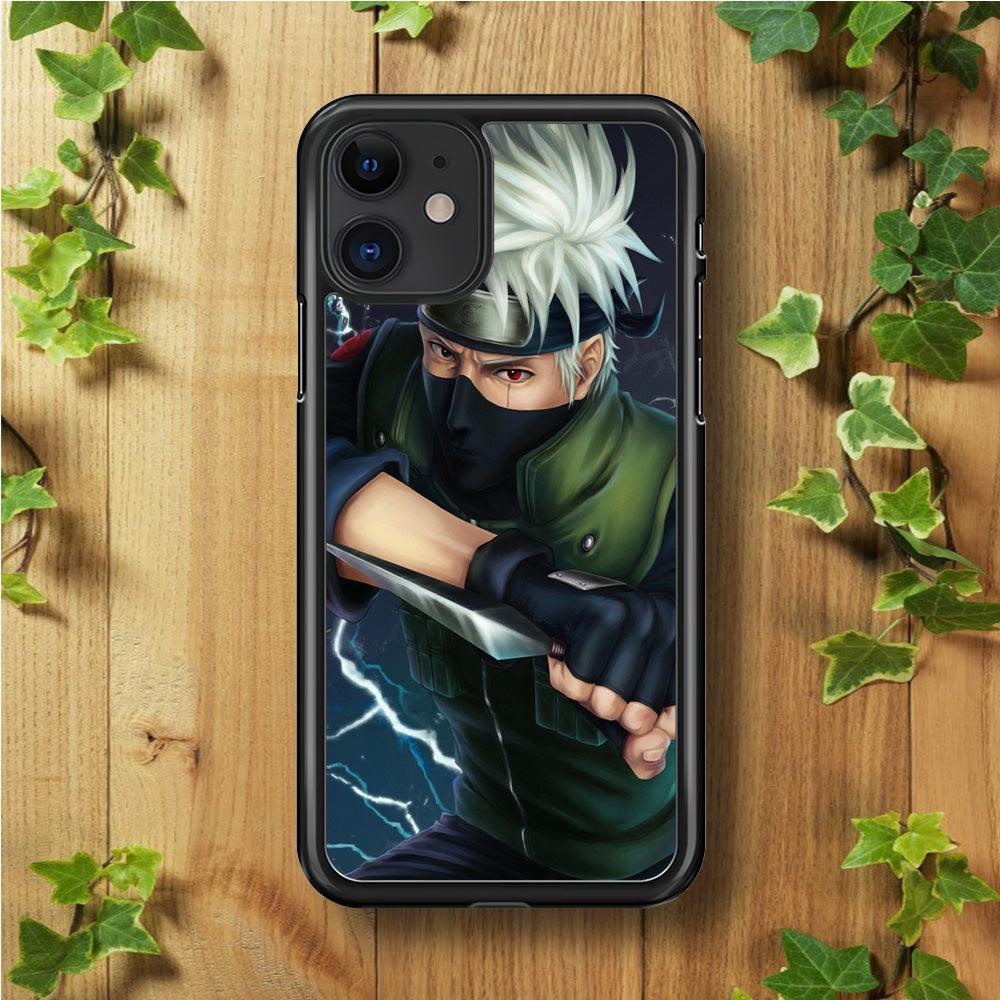 Naruto - Kakashi Hatake iPhone 11 Case-Rubber / Black (2D Case)-Xtracase
