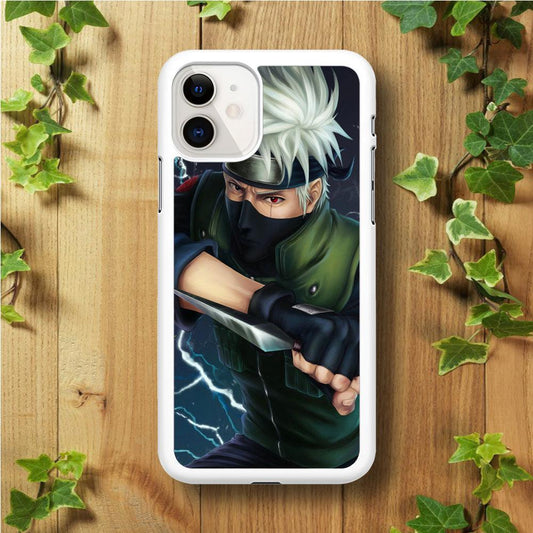 Naruto - Kakashi Hatake iPhone 11 Case-Rubber / White (2D Case)-Xtracase