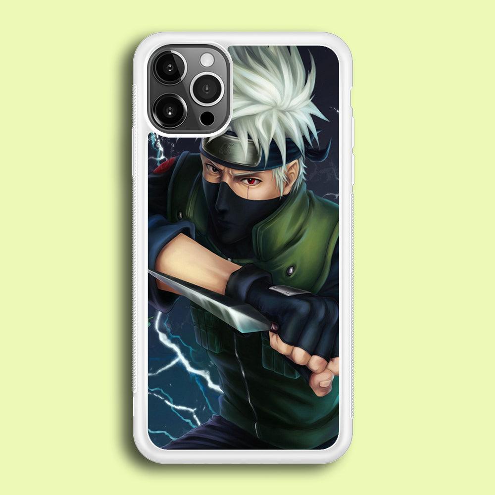 Naruto - Kakashi Hatake iPhone 12 Pro Case-Rubber / White (2D Case)-Xtracase
