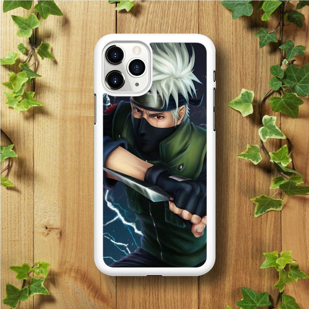 Naruto - Kakashi iPhone 11 Pro Case-Rubber / White (2D Case)-Xtracase