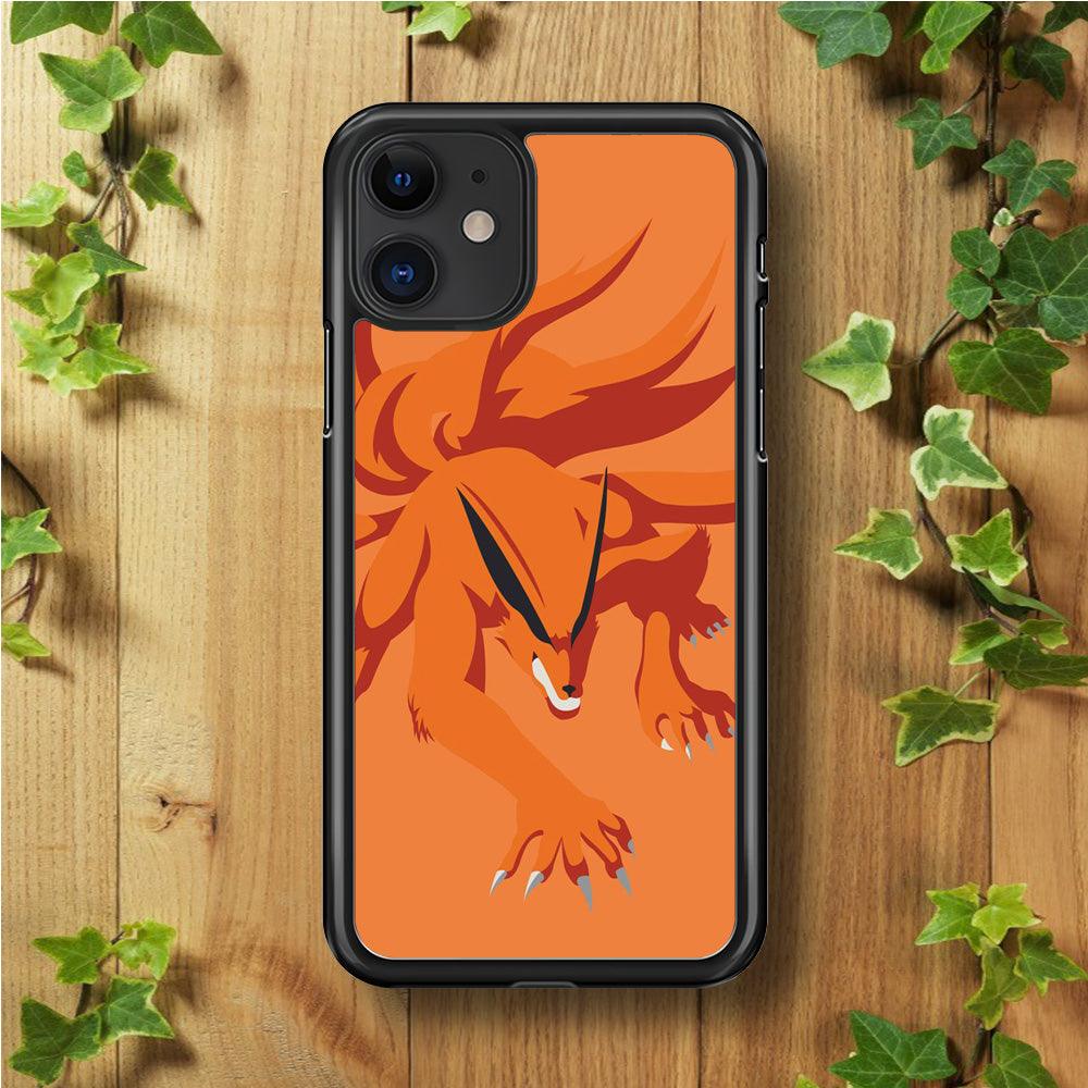 Naruto - Kurama 002 iPhone 11 Case-Rubber / Black (2D Case)-Xtracase