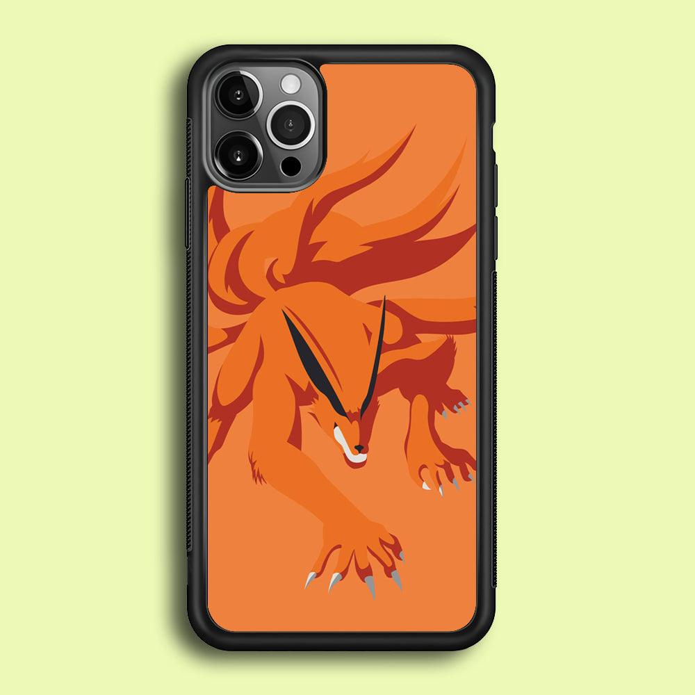 Naruto - Kurama 002 iPhone 12 Pro Case-Rubber / Black (2D Case)-Xtracase