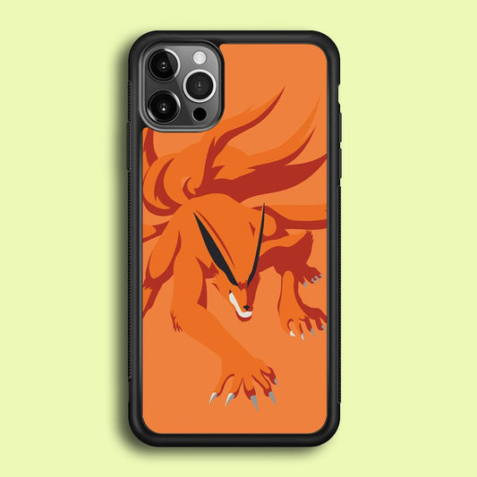 Naruto - Kurama 002 iPhone 12 Pro Case-Rubber / Black (2D Case)-Xtracase
