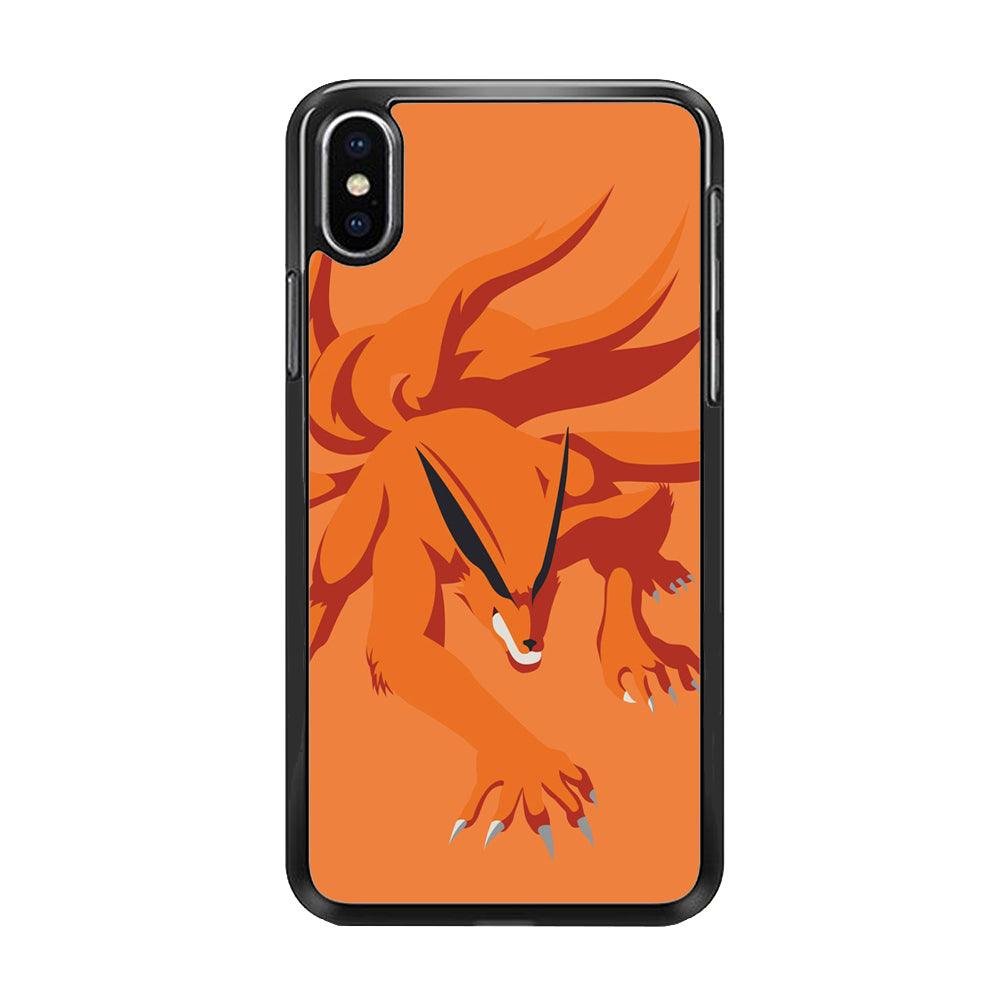 Naruto - Kurama 002 iPhone Xs Max Case-Rubber / Black (2D Case)-Xtracase