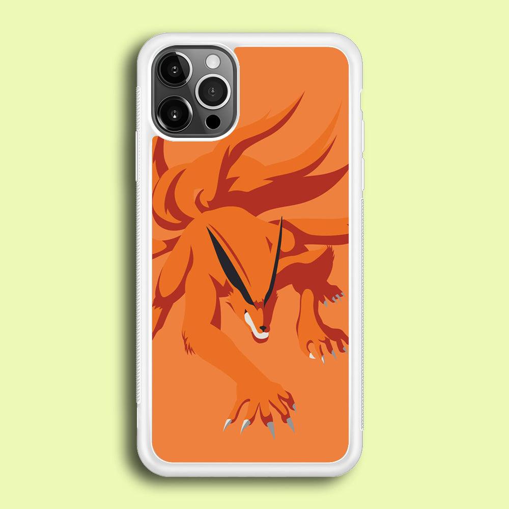 Naruto - Kurama 002 iPhone 12 Pro Case-Rubber / White (2D Case)-Xtracase