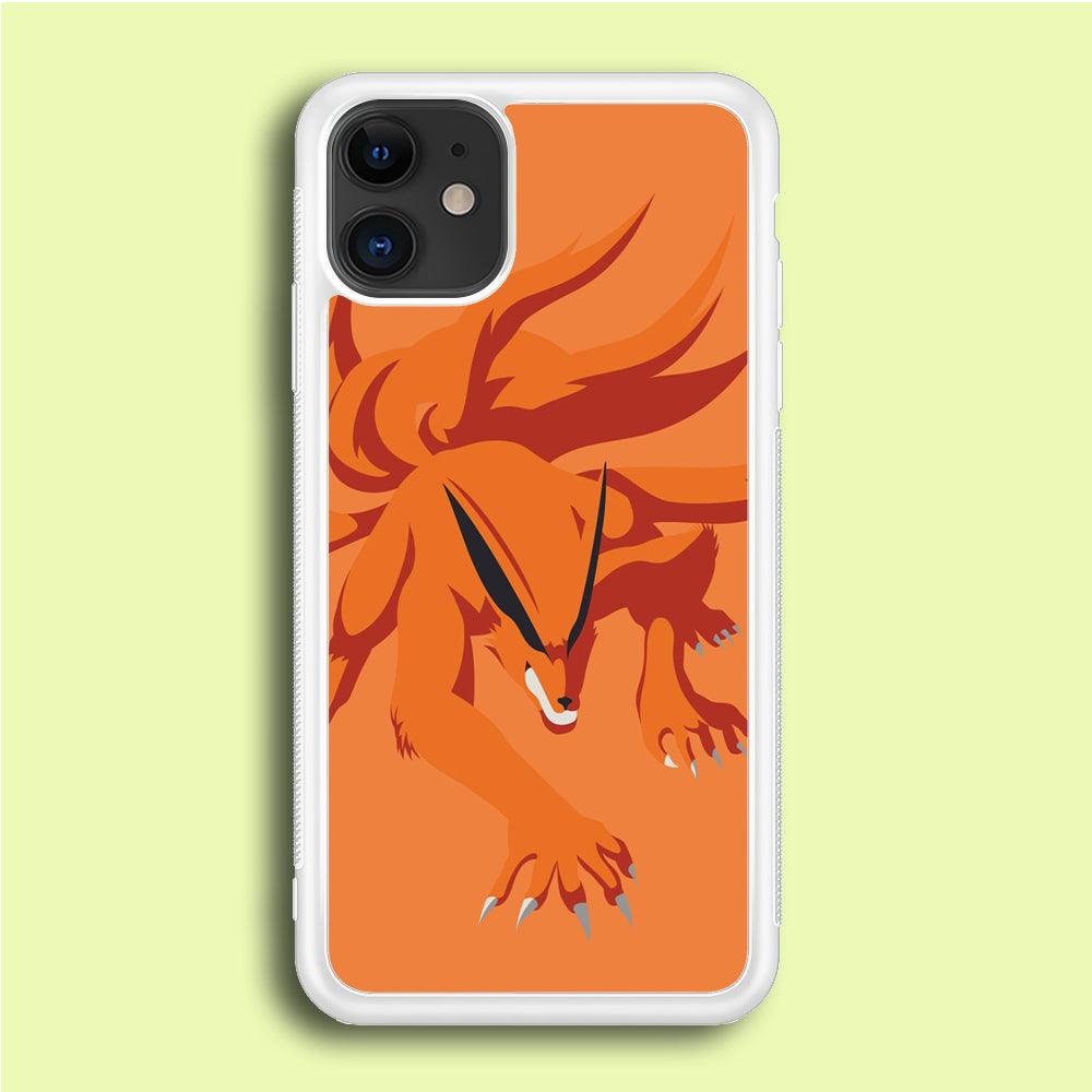 Naruto - Kurama 002 iPhone 12 Case-Rubber / White (2D Case)-Xtracase