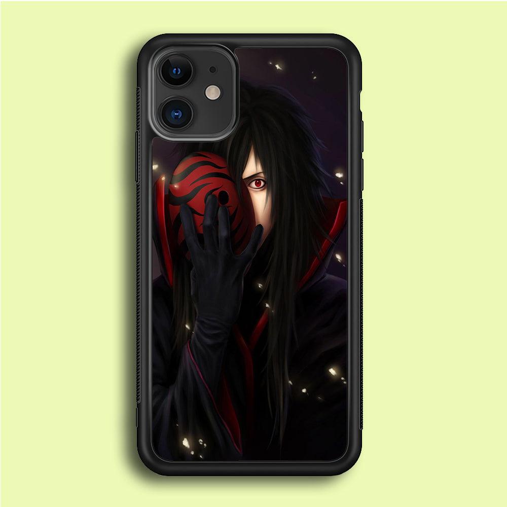 Naruto - Madara iPhone 12 Mini Case-Rubber / Black (2D Case)-Xtracase