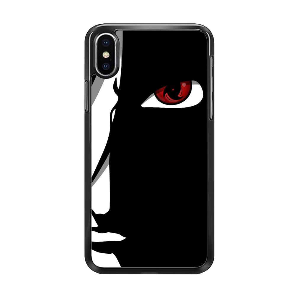 Naruto - Mangekyou Sharingan iPhone X Case-Rubber / Black (2D Case)-Xtracase