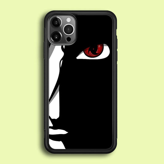Naruto - Mangekyou Sharingan iPhone 12 Pro Case-Rubber / Black (2D Case)-Xtracase