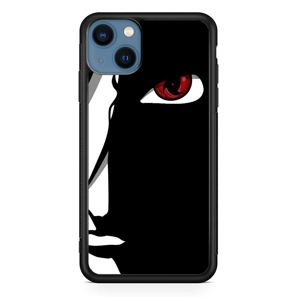 Naruto - Mangekyou Sharingan iPhone 13 Mini Case-Rubber / Black (2D Case)-Xtracase