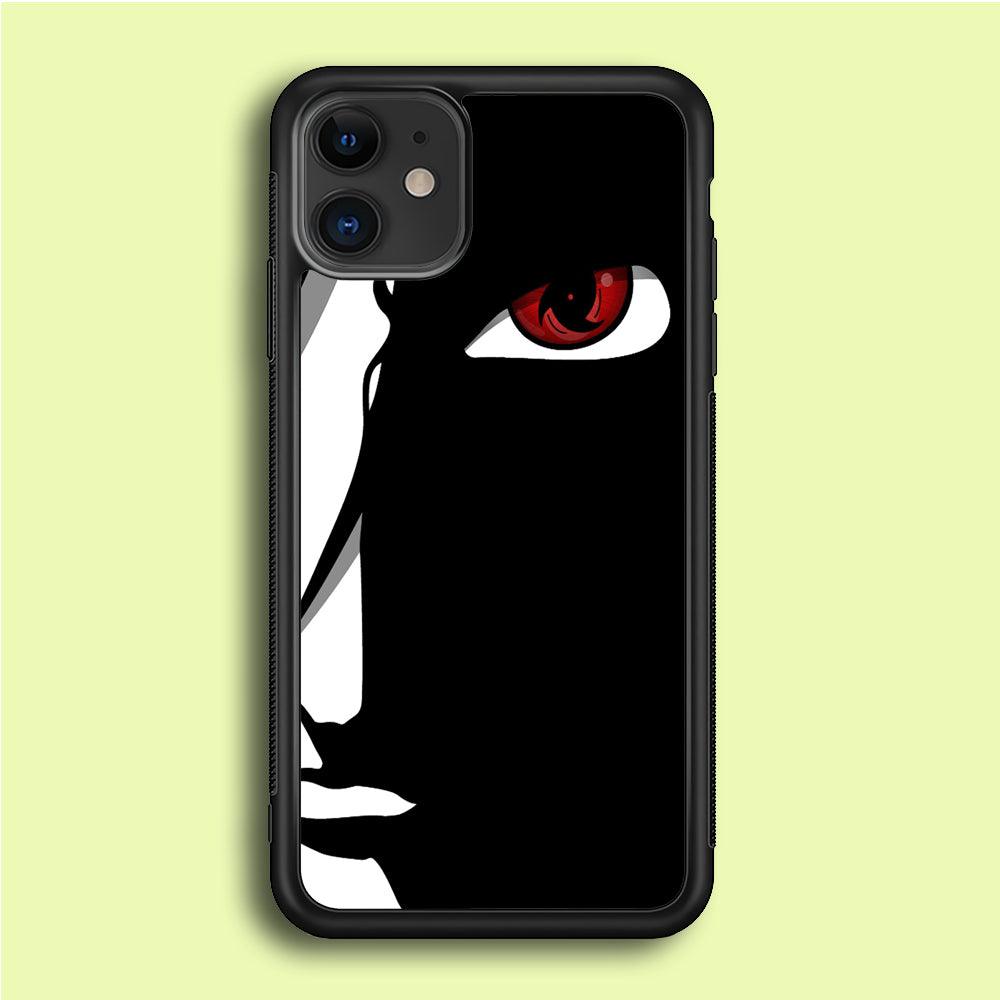 Naruto - Mangekyou Sharingan iPhone 12 Mini Case-Rubber / Black (2D Case)-Xtracase