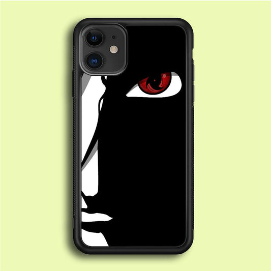 Naruto - Mangekyou Sharingan iPhone 12 Mini Case-Rubber / Black (2D Case)-Xtracase