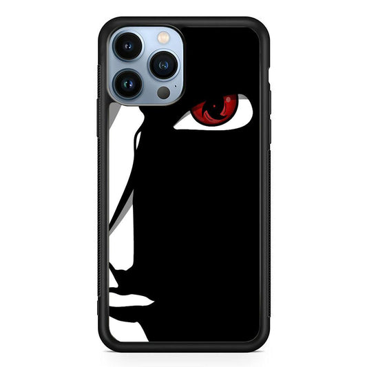 Naruto - Mangekyou Sharingan iPhone 13 Pro Case-Rubber / Black (2D Case)-Xtracase